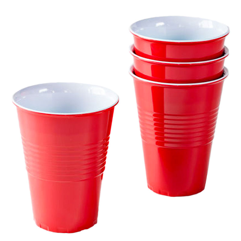Large Melamine Red Cup 4 Pack - The Prank Store