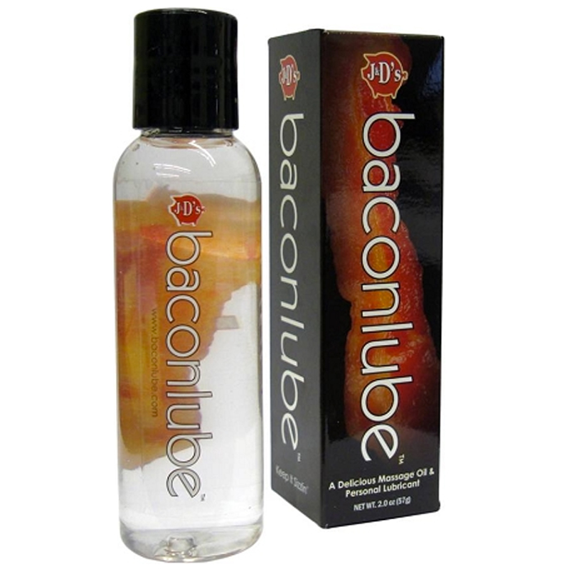 Bacon-Flavored Personal Lubricant and Massage Oil. 